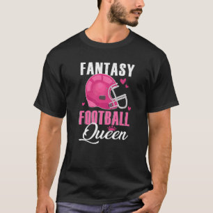 Fantasy Football Queen for Women Crown Winner Cham T-Shirt