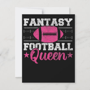 Fantasy Football Queen Funny Game Day Fantasy Gesc Feiertagskarte