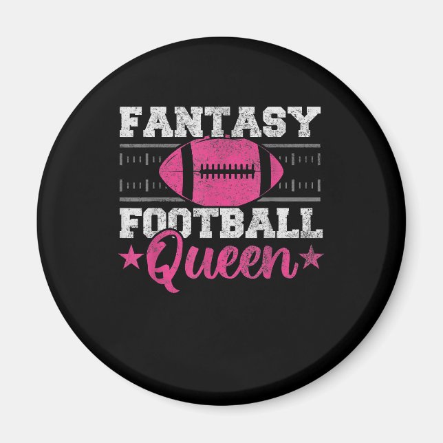 Fantasy Football Queen Funny Game Day Fantasy Gesc Magnet (Vorne)