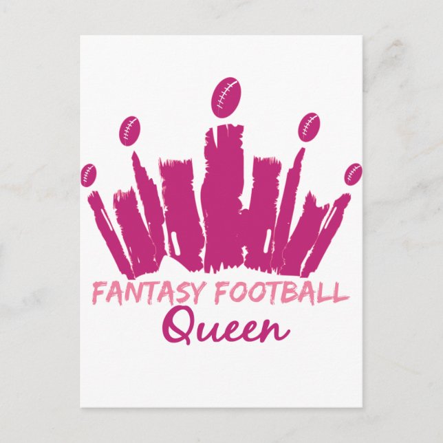 Fantasy Football Queen Postkarte (Vorderseite)