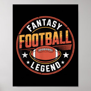 Fantasy-Football Retro-Legende Vintage Sport Humor Poster