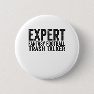 Fantasy Football Trash Talker Funny Geschenk Button