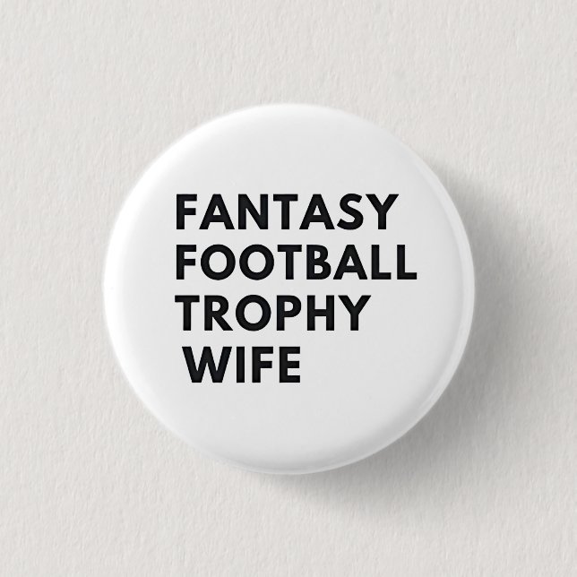 Fantasy Football Trophäe Ehefrau Funny Couples Button (Vorderseite)