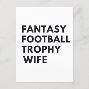 Fantasy Football Trophäe Ehefrau Funny Couples Einladungspostkarte