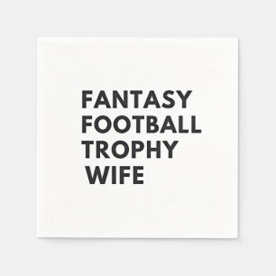 Fantasy Football Trophäe Ehefrau Funny Couples Serviette