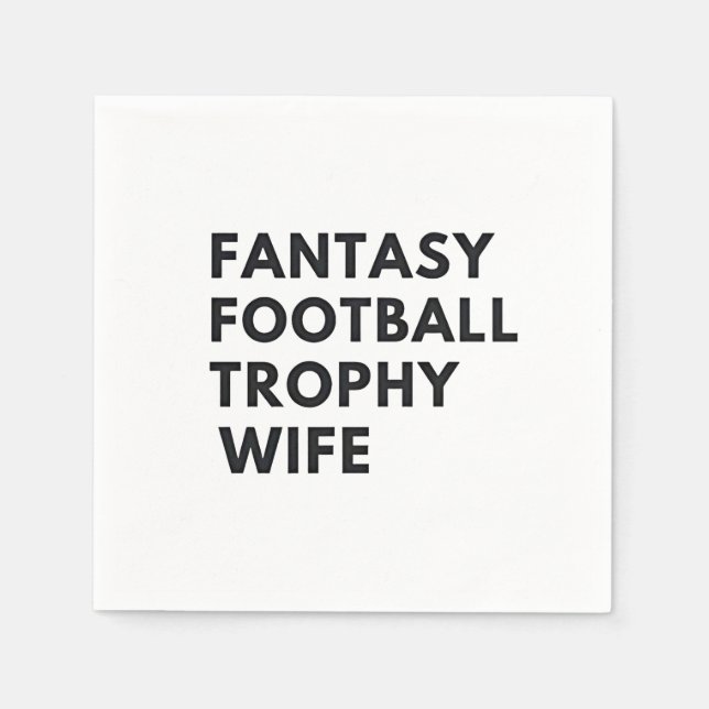 Fantasy Football Trophäe Ehefrau Funny Couples Serviette (Vorderseite)