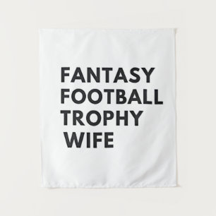Fantasy Football Trophäe Ehefrau Funny Couples Wandteppich
