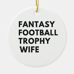 Fantasy-Football-Trophäenfrau Lustige Paare Keramik Ornament