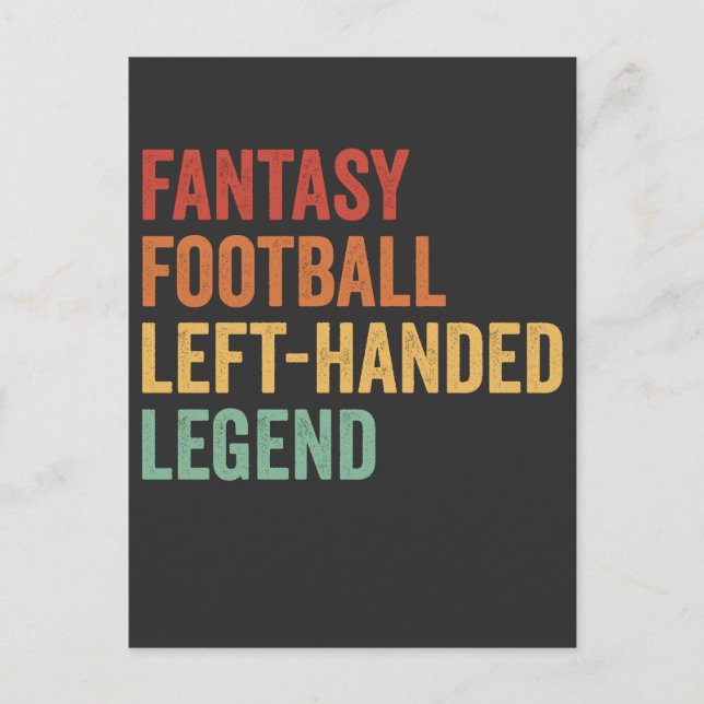 Fantasy Football Verlassen Handgriff Legend Funny  Postkarte (Vorderseite)