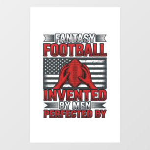 Fantasy Football Vintage Basketball Flag-Shirt-Des Fensteraufkleber