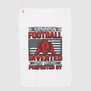 Fantasy Football Vintage Basketball Flag-Shirt-Des Golfhandtuch