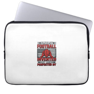 Fantasy Football Vintage Basketball Flag-Shirt-Des Laptopschutzhülle