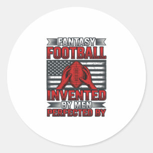 Fantasy Football Vintage Basketball Flag-Shirt-Des Runder Aufkleber