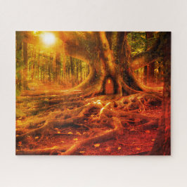 Fantasy forest art jigsaw puzzle, verzauberter Wal Puzzle
