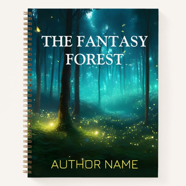 Fantasy Forest Book Cover Inspiration Notebook Notizbuch (Vorderseite)
