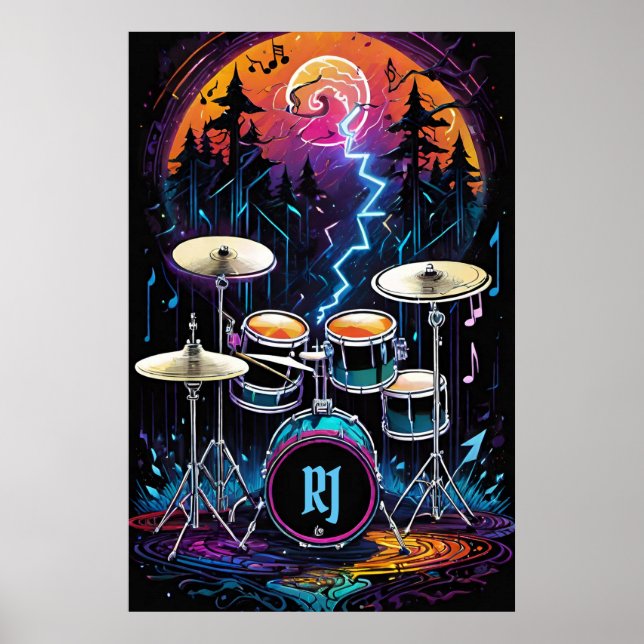 Fantasy Forest Drum Set Poster (Vorne)