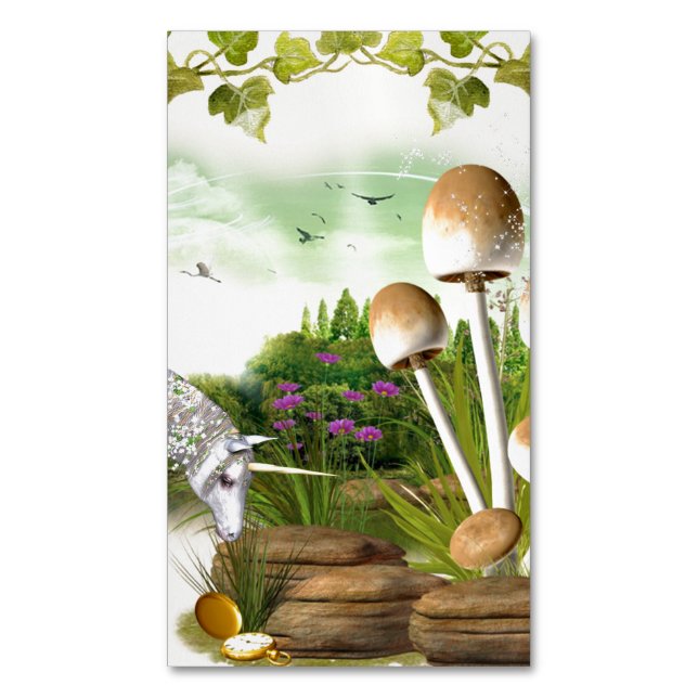 Fantasy Forest Journal Ephemera Magnetische Visitenkarte (Vorderseite Vertikal)