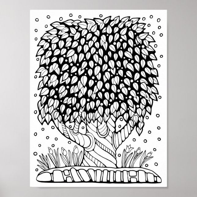 Fantasy Forest Leafy Treatment Obelisk Poster (Vorne)
