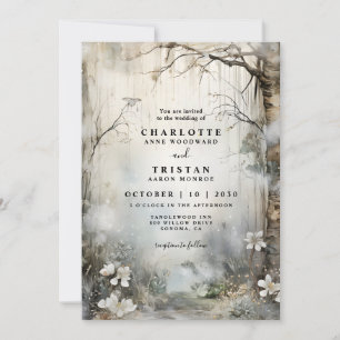 Fantasy Forest Mist Wedding Einladung