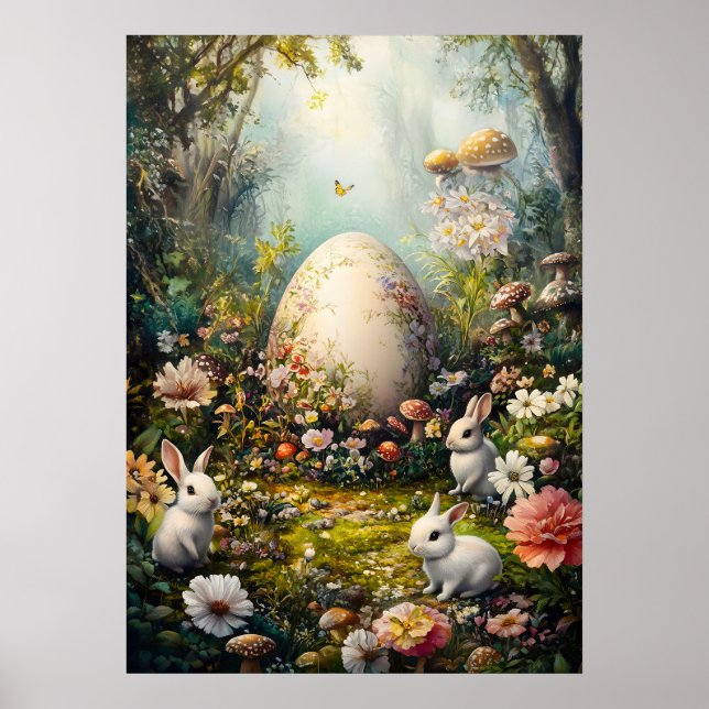 Fantasy Forest Nature Ostereier Poster (Vorne)