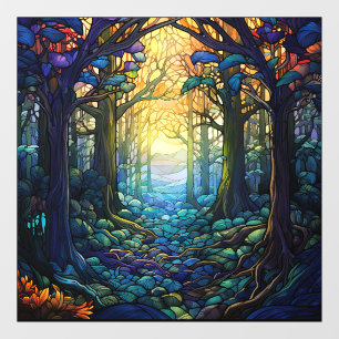 Fantasy Forest verklebt Glasfenster Fensteraufkleber