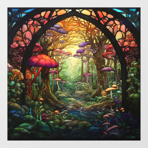 Fantasy Forest verklebt Glasfenster Fensteraufkleber