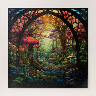 Fantasy Forest verkleidet Glass Puzzle