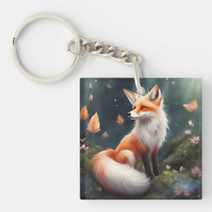 Fantasy Fox Nature Art Schlüsselanhänger