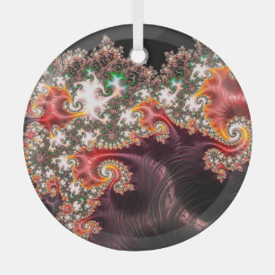 Fantasy Fraktal Forest Canopy Farbige Abstrakte Ornament Aus Glas