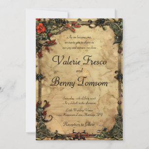 Fantasy Frame Blume Einladung