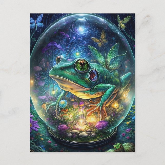 Fantasy Frog Terrainium Postkarte (Vorderseite)