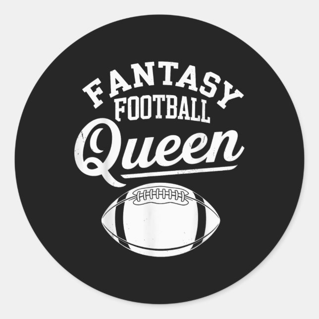 Fantasy-Fußball-Königin Runder Aufkleber (Vorderseite)