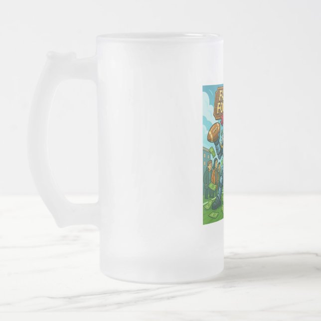 Fantasy-Fußball Mattglas Bierglas (Links)