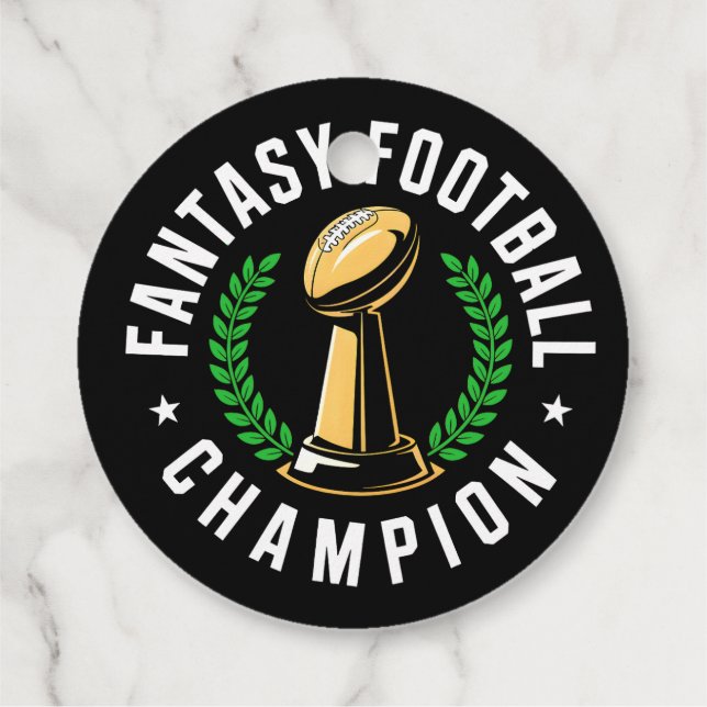 Fantasy-Fußball-Meister Geschenkanhänger (Rückseite)