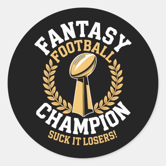 Fantasy-Fußball-Meister Runder Aufkleber (Vorderseite)