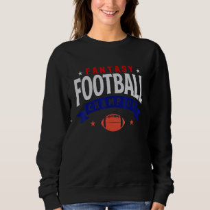 Fantasy-Fußballmeister Rot-Weiß-Blau-Design Sweatshirt