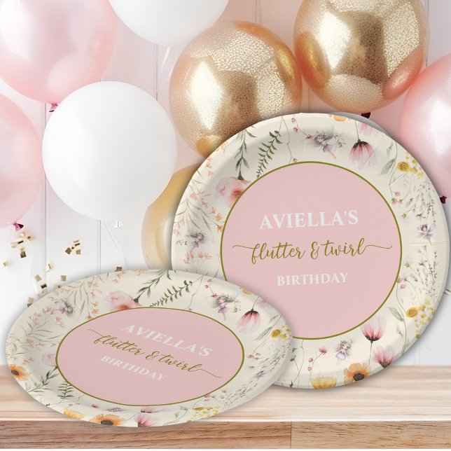 Fantasy Futter und Twirl Wildblume Pappteller (Von Creator hochgeladen)