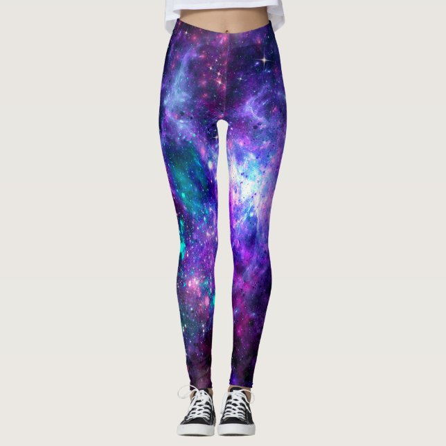 Fantasy Galaxy Kosmic Space Lila Aquamarin Pink Leggings