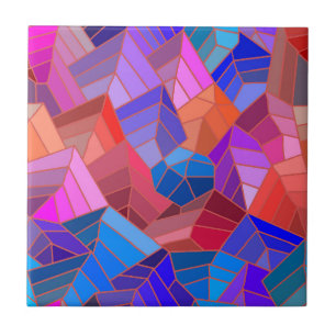 Fantasy-Gebirgsansicht aus der Luft Fliese