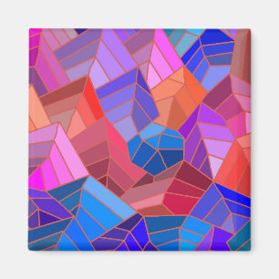 Fantasy-Gebirgsansicht aus der Luft Magnet