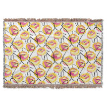 Fantasy-Gelbrosen Schwarz-Grunge-Tinte Linien 