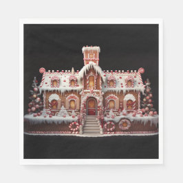 Fantasy Gingerbrett House mit Candies 2 Serviette