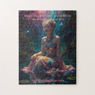 Fantasy Girl an einem Teich ruhige Zeit Puzzle
