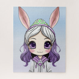 Fantasy Girl with Bunny Ears Jigsaw Puzzle