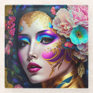 Fantasy Glam Pop Art Glasuntersetzer