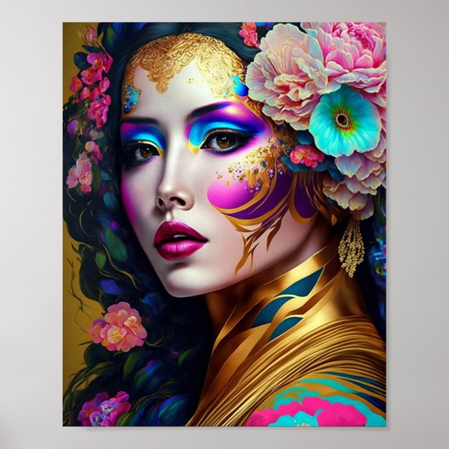 Fantasy Glam Pop Art Poster (Vorne)