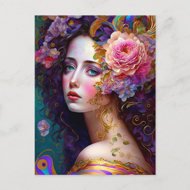 Fantasy Glam Pop Postkarte (Vorderseite)