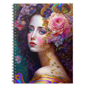 Fantasy Glam Woman Pop Art Notebook Notizblock