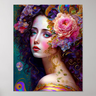 Fantasy Glam Woman Pop Art Poster