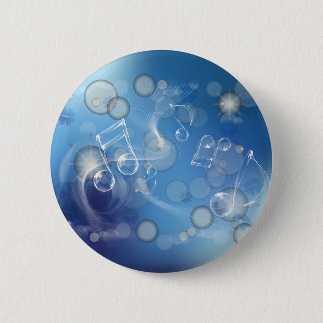 Fantasy Glass Musiknoten Button (Vorderseite)